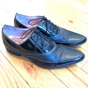 John Fluevog Mens Oxford Shoes Black Size 9